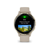 Garmin Venu 3S Cream Gold Stainless Steel Bezel with French Gray Case GM-010-02785-52