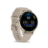 Garmin Venu 3S Cream Gold Stainless Steel Bezel with French Gray Case GM-010-02785-52