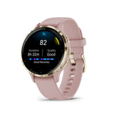Garmin Venu 3S  Cream Gold Stainless Steel Bezel with Dust Rose Case GM-010-02785-53