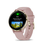 Garmin Venu 3S  Cream Gold Stainless Steel Bezel with Dust Rose Case GM-010-02785-53