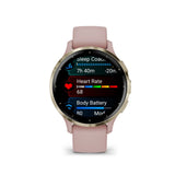 Garmin Venu 3S  Cream Gold Stainless Steel Bezel with Dust Rose Case GM-010-02785-53