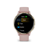 Garmin Venu 3S  Cream Gold Stainless Steel Bezel with Dust Rose Case GM-010-02785-53