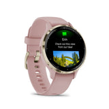Garmin Venu 3S  Cream Gold Stainless Steel Bezel with Dust Rose Case GM-010-02785-53