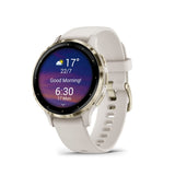 Garmin Venu 3S Cream Gold Stainless Steel Bezel with Ivory Case GM-010-02785-54
