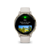 Garmin Venu 3S Cream Gold Stainless Steel Bezel with Ivory Case GM-010-02785-54
