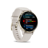 Garmin Venu 3S Cream Gold Stainless Steel Bezel with Ivory Case GM-010-02785-54