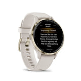 Garmin Venu 3S Cream Gold Stainless Steel Bezel with Ivory Case GM-010-02785-54