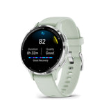 Garmin Venu 3S Silver Stainless Steel Bezel with Sage Gray Case GM-010-02785-51