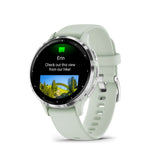 Garmin Venu 3S Silver Stainless Steel Bezel with Sage Gray Case GM-010-02785-51