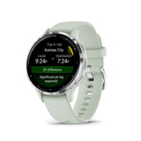 Garmin Venu 3S Silver Stainless Steel Bezel with Sage Gray Case GM-010-02785-51