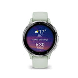 Garmin Venu 3S Silver Stainless Steel Bezel with Sage Gray Case GM-010-02785-51
