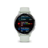 Garmin Venu 3S Silver Stainless Steel Bezel with Sage Gray Case GM-010-02785-51