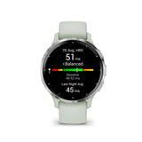 Garmin Venu 3S Silver Stainless Steel Bezel with Sage Gray Case GM-010-02785-51