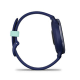 Garmin Vivoactive 5 Metallic Navy Aluminum Bezel with Navy Case and Silicone Band GM-010-02862-52