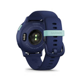 Garmin Vivoactive 5 Metallic Navy Aluminum Bezel with Navy Case and Silicone Band GM-010-02862-52