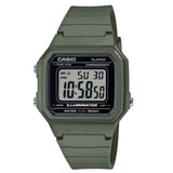 Casio General Digital Green Resin Strap Men Watch W-217H-3AVDF-P