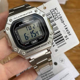 Casio General Digital Silver Stainless Steel Strap Men Watch W-218HD-1AVDF-P