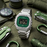 Casio General Digital Silver Stainless Steel Strap Men's Watch W-218HD-3AVDF-P