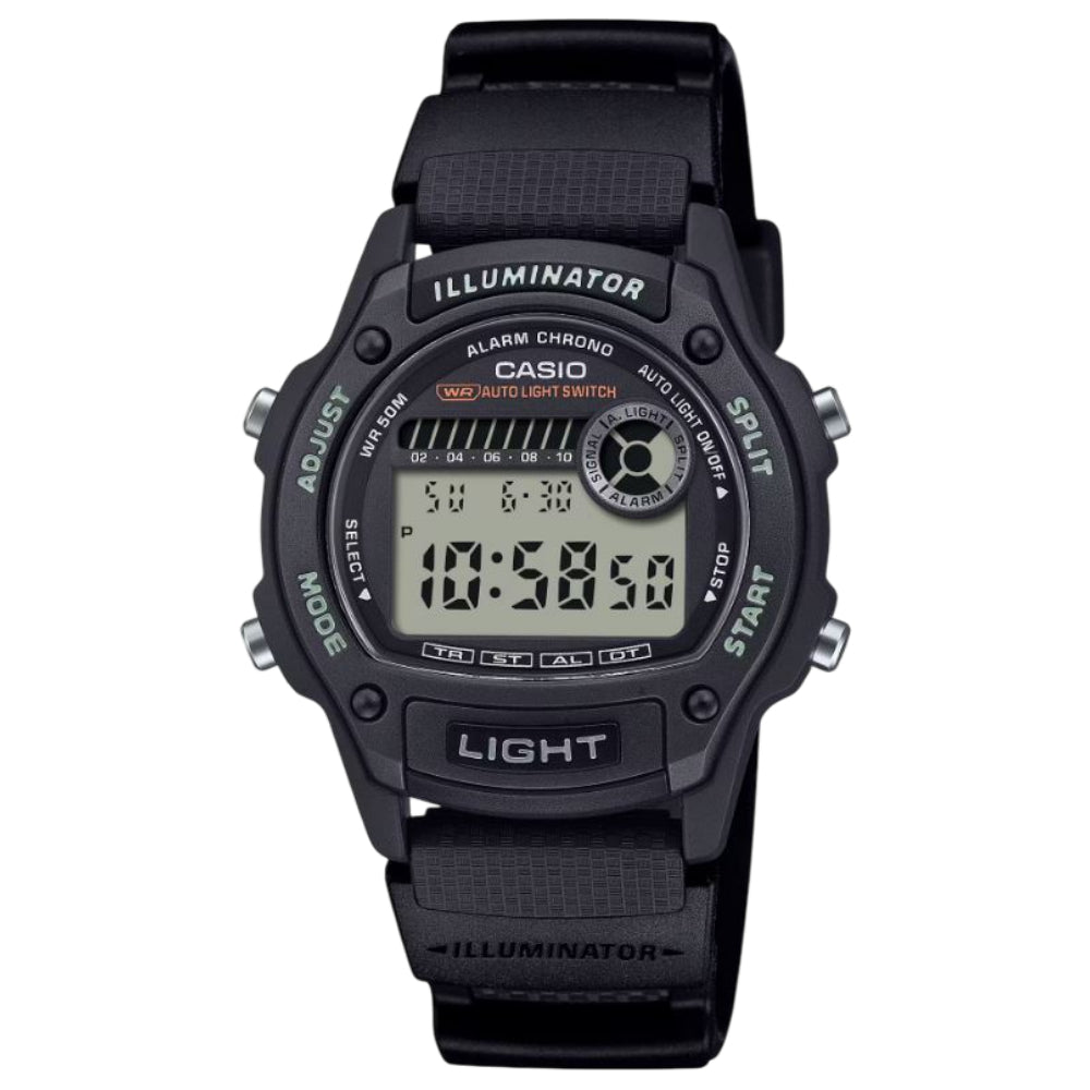 Casio General Black Resin Strap Men Watch W-220H Series
