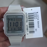 Casio General Digital White Resin Strap Unisex Watch W-221H-8AVDF-P