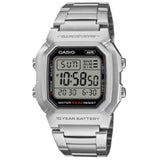Casio General Digital Silver Stainless Steel Strap Men's Watch W-800HD-1ADR-P