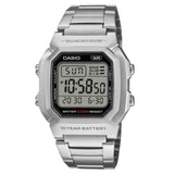 Casio General Digital Silver Stainless Steel Strap Men's Watch W-800HD-1AVDF