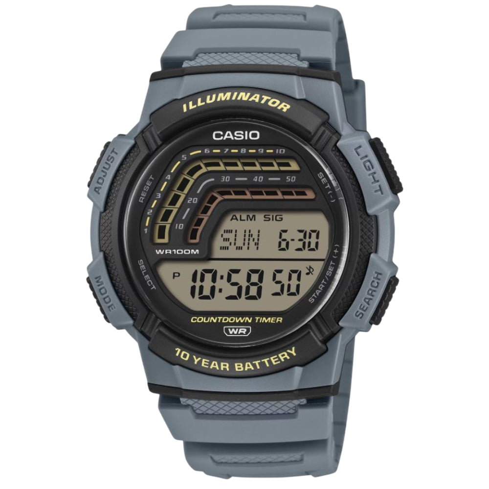 Casio General Digital Resin Strap Men's Watch - Multifunctional | WS-1800 Series
