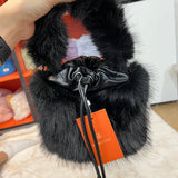AG Collective Fluffy Crossbody Handbag Fashionable Trendy Shoulder Bag