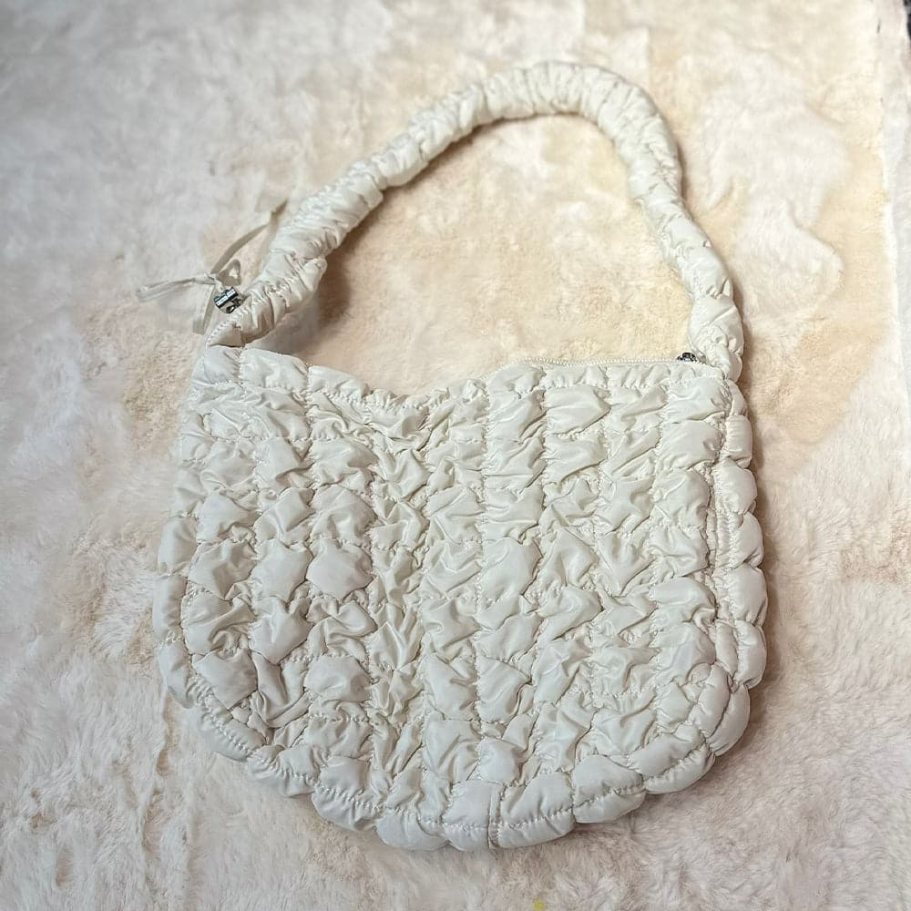 AG Collective Trendy Lattice Pattern Shoulder Bag Lightweight Tote Bag