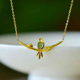 AG Collective Jewelry – Verdant Grace Hetian Bird Necklace