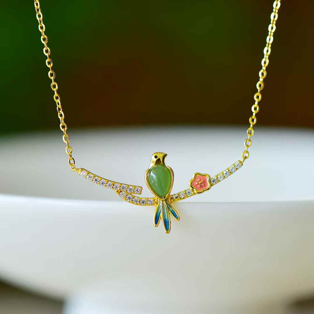 AG Collective Jewelry – Verdant Grace Hetian Bird Necklace