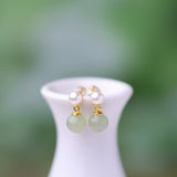 AG Collective Jewelry – Jade Pearl Elegance Earrings