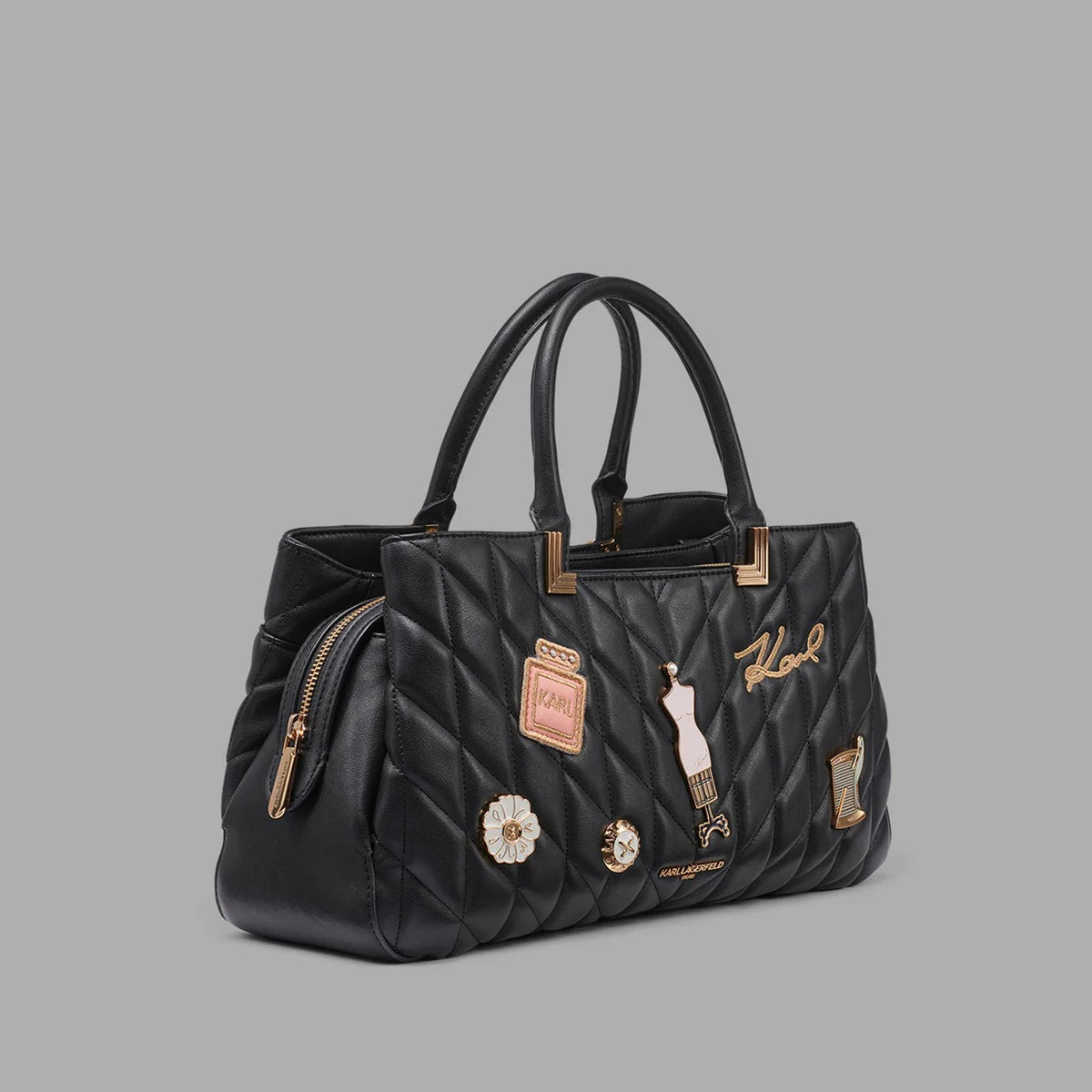 Karl Lagerfeld Paris MERIBEL SATCHEL WITH OVERSIZED FASHION PINS | Until June 19 Only