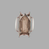 Karl Lagerfeld Paris MAYBELLE SATCHEL WITH PINS AND CONTRAST TRIM - Winter White | Until June 19 Only