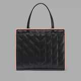 Karl Lagerfeld Paris MAYBELLE SATCHEL WITH PINS AND CONTRAST TRIM - Black | Until June 19