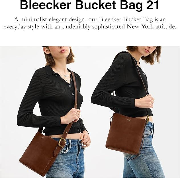 COACH Bleecker Bucket Bag 21 - Warm Brown Suede | Until June 19 Only