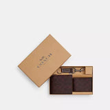 COACH Boxed 3-In-1 Wallet Gift Set In Signature Canvas - Black Currant | Until June 22 Only