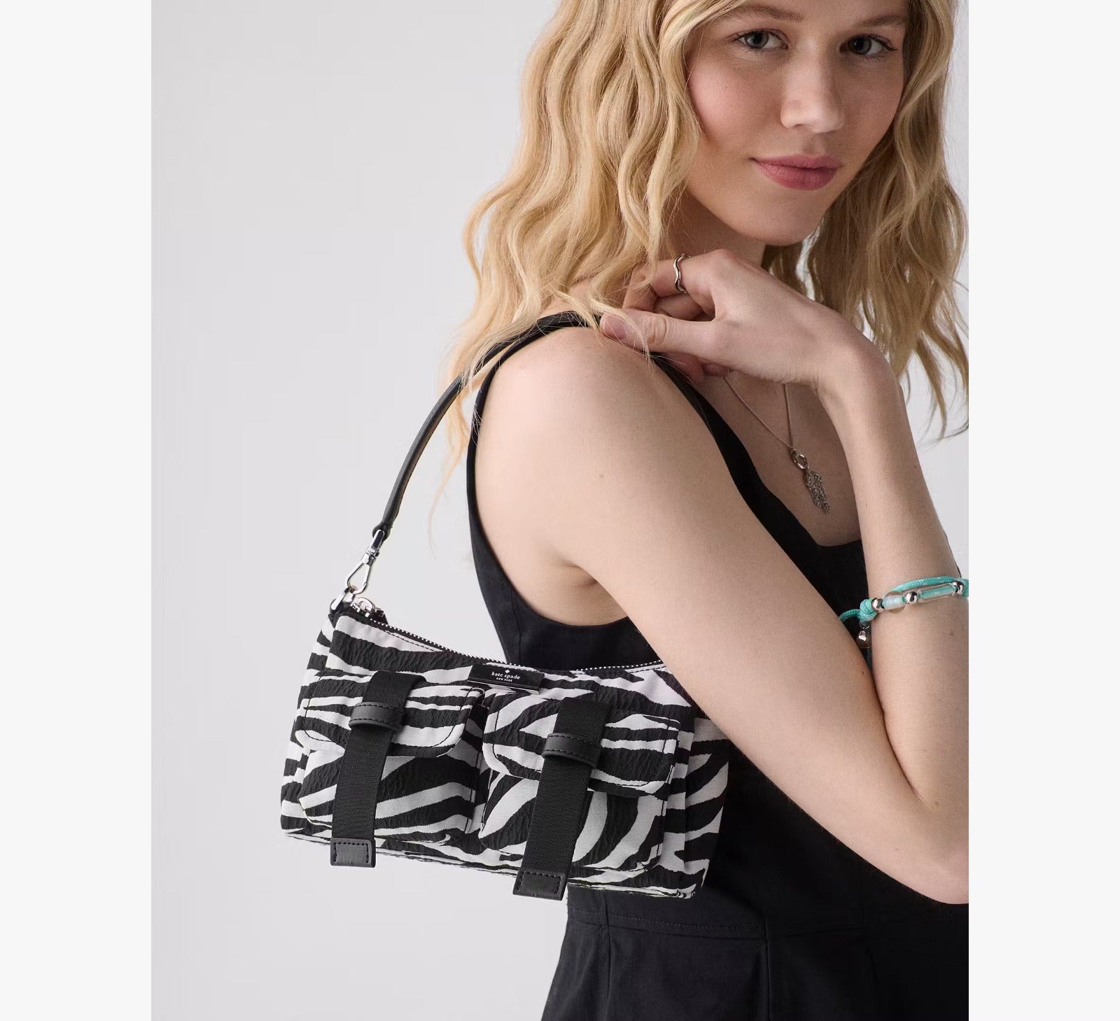Kate Spade Carter Nylon Cargo Crossbody Bag Zebra Black | Until June 25 Only