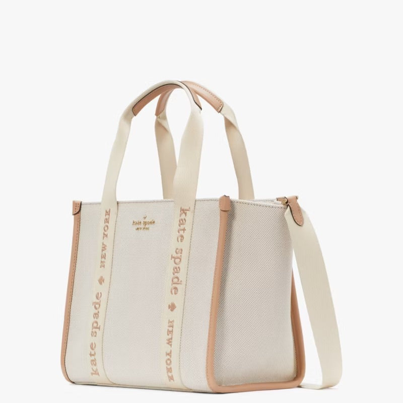 KATE SPADE Kip Canvas Small Tote Light Fawn | Until June 29 Only
