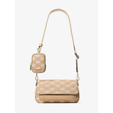 Michael Kors Jet Set Travel Small Logo Jacquard Camel Crossbody Bag With Pouch | Until June 29 Only
