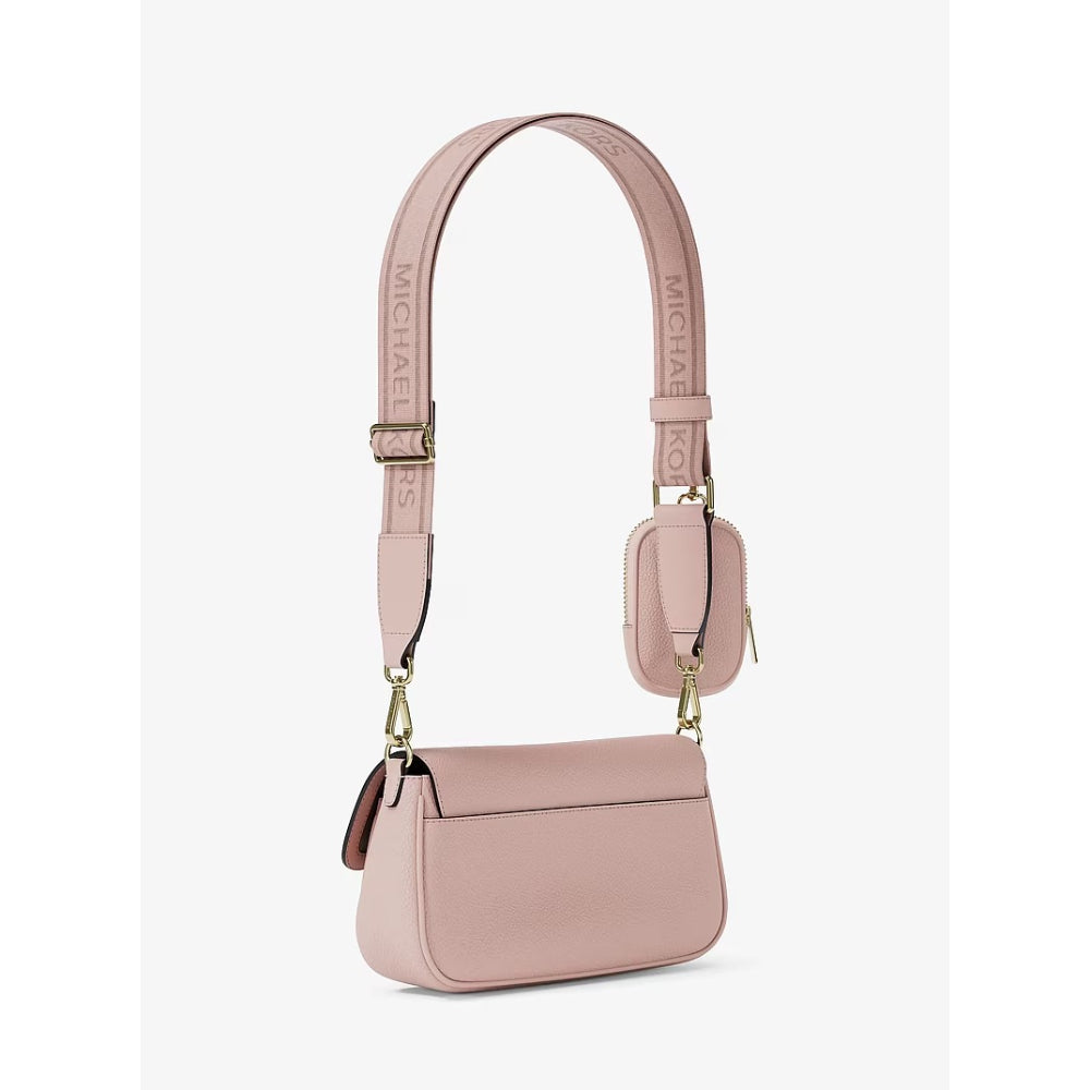 Michael Kors Jet Set Travel Small Pebbled Leather Crossbody Bag With Pouch Powder Blush | Until June 29 Only