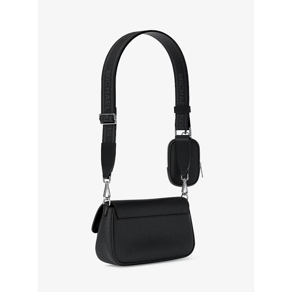Michael Kors Jet Set Travel Small Pebbled Leather Crossbody Bag With Pouch Black | Until June 29 Only