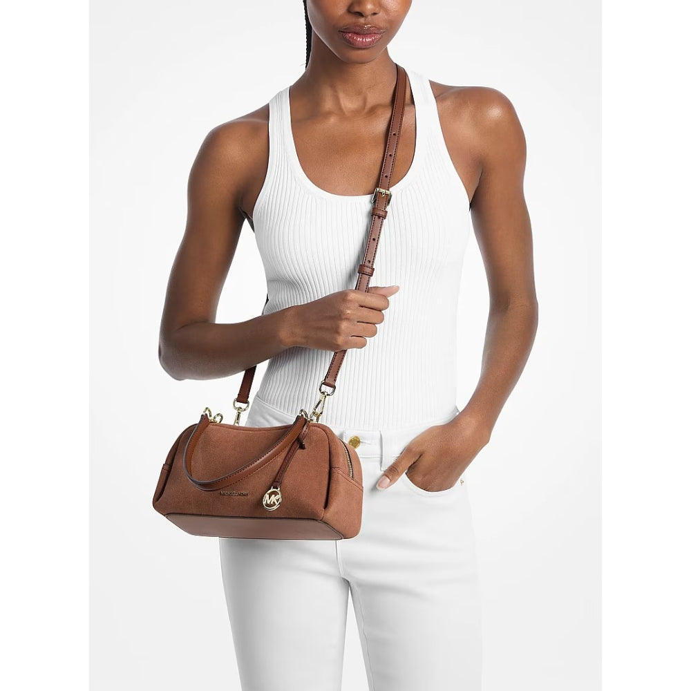 Michael Kors Cecily Small Suede Shoulder Bag Luggage | Until June 29 Only