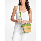 Michael Kors Tatum Medium Woven Convertible Crossbody Bag Lime | Until June 29 Only