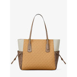 Michael Kors Voyager Large Color-Block Signature Logo Tote Bag Honey Wheat Multi | Until June 29 Only