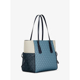 Michael Kors Voyager Large Color-Block Signature Logo Tote Bag Denim Multi | Until June 29 Only
