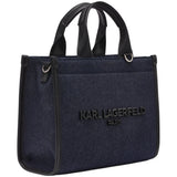 Karl Lagerfeld Paris  KRISTINA SMALL TOTE WITH TOP ZIPPER Denim Blue | Until July 13 Only