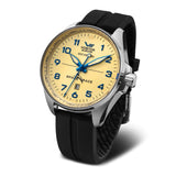 Vostok Europe Space Race Black Silicone Strap Men Watch YN55-325A663-S