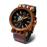 Vostok Europe Black Dial Silicone Strap Men Watch YN84-575O540-SL
