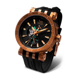 Vostok Europe Black Dial Silicone Strap Men Watch YN84-575O540-SL